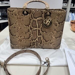 NIB Lady Dior Python Bag Size Large
